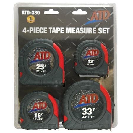 Atd Tools ATD 4-Piece Tape Measure Set 330